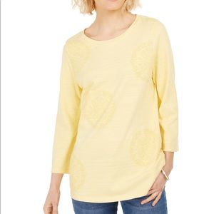 Brand new —-  Charter Club's petite cotton top